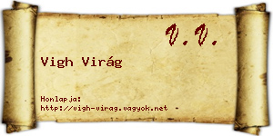 Vigh Virág névjegykártya